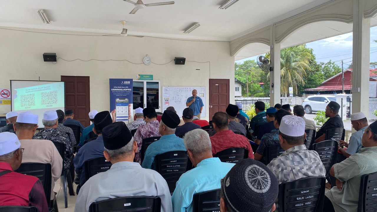 Taklimat USIMMasjidPro di Masjid Jamek Sultan Nazrin Muizzuddin Shah, Tapah, Perak